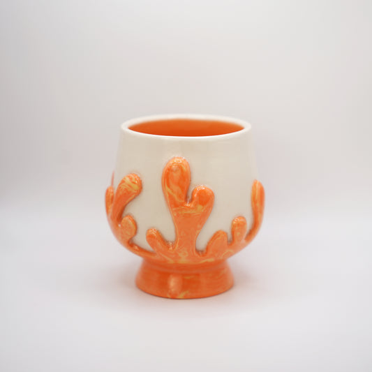 marbled orange gloop cup