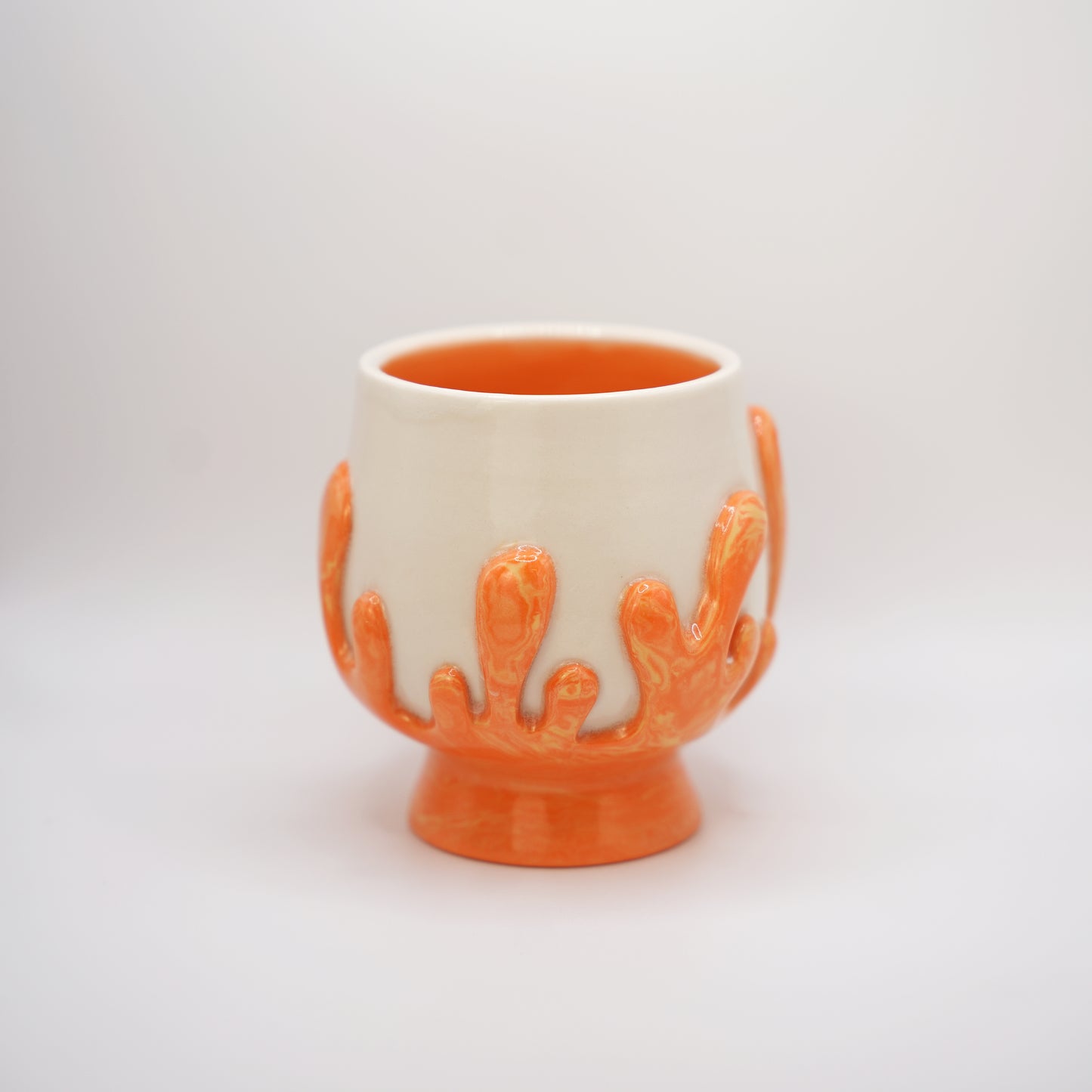 marbled orange gloop cup